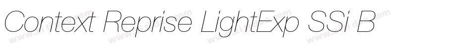 Context Reprise LightExp SSi Bold字体转换